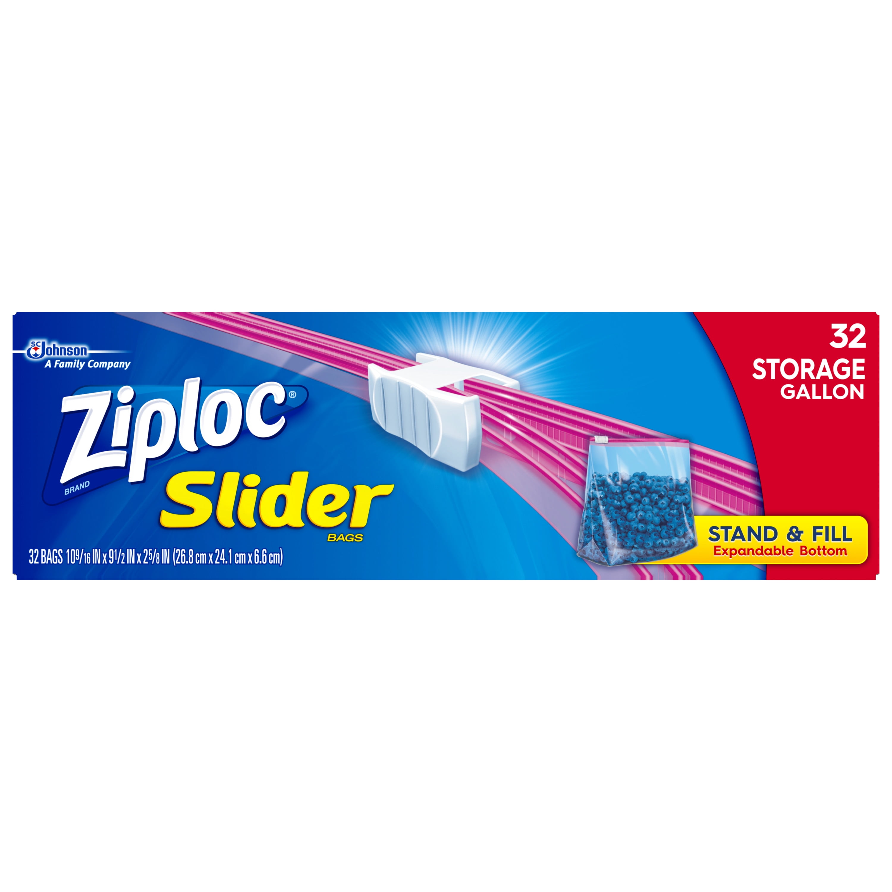 Hefty Slider Jumbo Food Storage Bags 2 5 Gallon Size 10 Count
