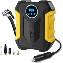 COWIN, Black/Yellow 12 V 150 PSI Portable Tire Inflator Air Compressor Pump