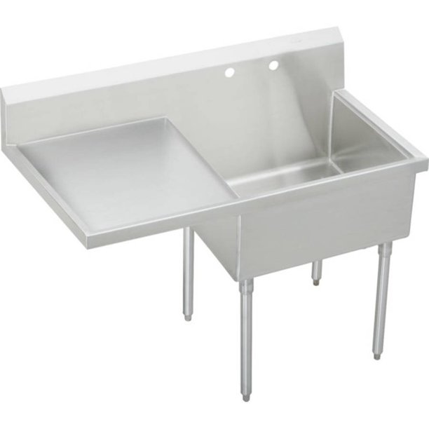 Elkay SS8136L2 Commercial Sturdibilt Scullery Sink with 2 Faucet Holes