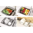 thumbnail image 5 of Escurreplatos de acero inoxidable, escurreplatos extensible Cesto para frutas y verduras Ollas Tazones Platos y utensilios de cocina, 5 of 5