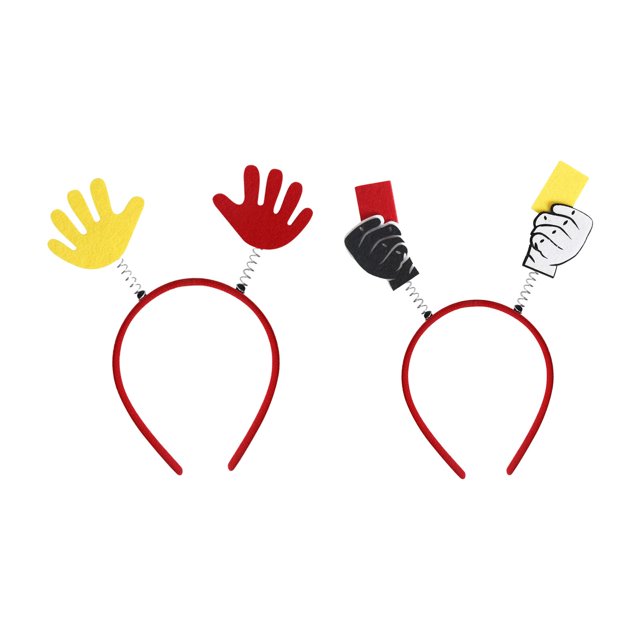 Diademas de Fútbol Zulema para Fiesta Decoración Festival de Carnaval Palma y Amarillo Rojo
