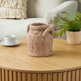 thumbnail image 2 of DecMode 8" Antique Style Distressed Pink Ceramic Vase with Handles, 2 of 9