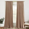 thumbnail image 2 of Blush Beige Curtains 100 inches Long Back Tab Thermal Insulated Noise Reducing Drapes for Sliding Door Living Room Home Decoration for Bedroom, W52 x L100, 2 Panels, 2 of 8