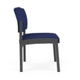 thumbnail image 4 of Lesro Lenox Steel Fabric Armless Waiting Room Guest Guest Chair in Charcoal/Open House Cobalt, 4 of 5