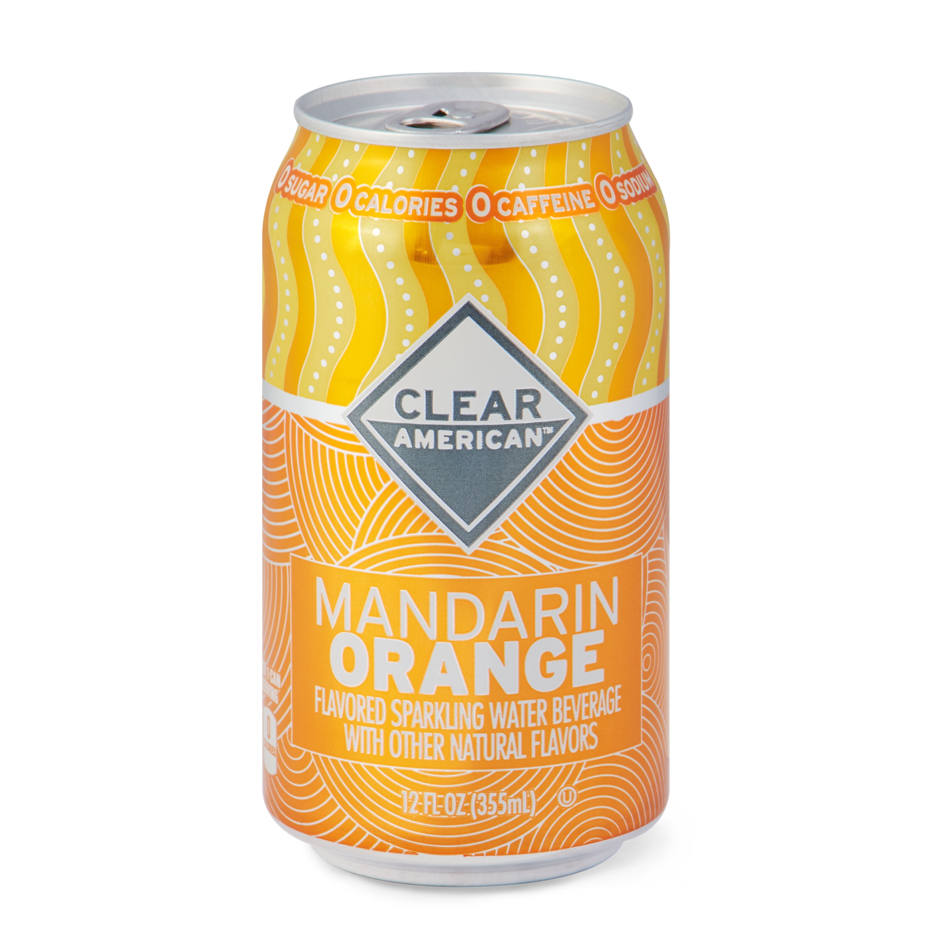 Clear American Mandarin Orange Sparkling Water, 12 fl oz, 12 Count