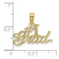 thumbnail image 4 of Auriga Fine Jewelry 14K Yellow Gold #1 Grad Charm Pendant for Women (L-13.7 mm,W-19.1 mm), 4 of 6