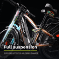 thumbnail image 6 of DriftGod for Adults, Long range 120Miles Mountain Bike, 26"Fat Tire with 60V 50AH Battery Full Suspension Cruiser Bike, 6 of 6