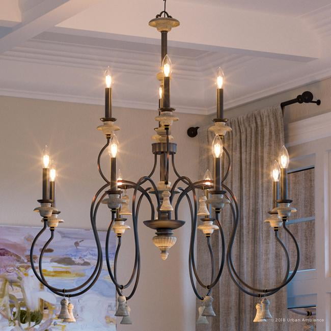 Urban Ambiance Luxury Farmhouse Chandelier, Size 467/8"H x 421/8"W