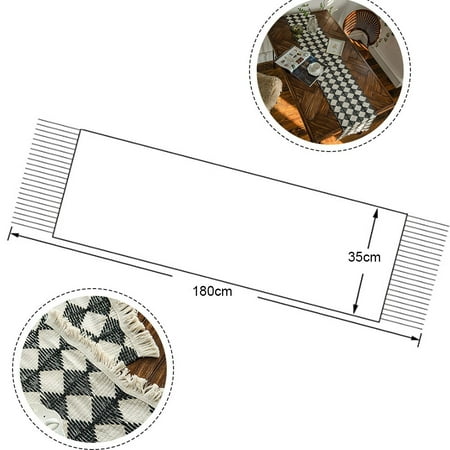 

Table Runner Farmhouse Braided Striped Cotton Coffee Decorations Weddings