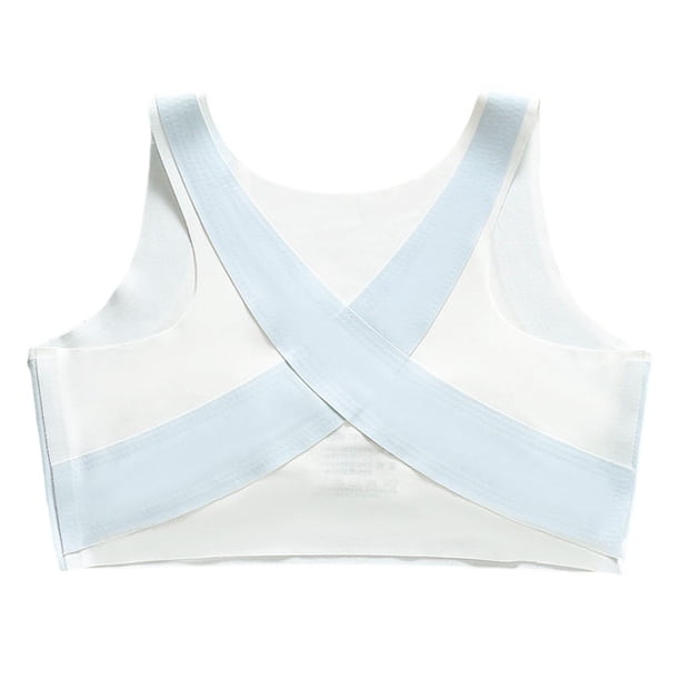 Filles Bustier Coton Enfants Soutien-Gorge Sport D'entraînement sans Couture sous-vêtements Sangle Haut avec Coussinets Amovible pour 7 à 14 Ans (Lot de 5