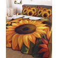 thumbnail image 3 of Quilts Full Size, Sunflower Soft Comforter Bedding Set for Bed, Spring Summer Floral Watercolor Botanical Lightweight Quilted Bedspread with Pillow Cover(2 Pieces) for All Season, 78x90 Inch, 3 of 6