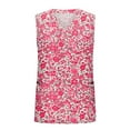 thumbnail image 4 of GIPQJK Women Deep V Neck Tank Top Plus Size Sleeveless Workout Tank Top 2025 Summer Floral Print Loose Fit Outfits Clothes with Pockets,Hot Pink 3XL, 4 of 5
