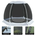 thumbnail image 6 of 10x10Ft Pop-Up Canopy Screen House Tent - Lightweight Outdoor Screen Room with Mosquito Netting, UPF 50+ UV Protection, Easy Setup & Carry Bag, Fits 4-6 Adults for Camping, Garden, Patio, Backyard, 6 of 13