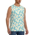 thumbnail image 2 of Daiia Daisy Floral A Printed Men's Tank Tops,Casual Soft Sleeveless Gym Muscle Shirts Bodybuilding Tee-Small, 2 of 8