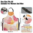 thumbnail image 3 of Yayeee Chief Kitchen Apron with Pockets for Cooking Water Resistant Unisex Adjustable Neck Strap, Pink Floral Orange, 3 of 7