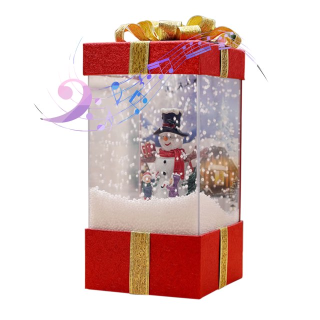 Linterna de nieve musical navideña con enchufe USB y LED que funcionan con pilas, lámpara de luces d Abanopi Tipo 2