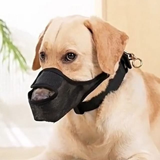 Pet Supplies Dog Muzzle Breathable Mesh Strangle Muzzle for Barking Control Suitable for Small Medium Large Dogs
