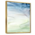 thumbnail image 3 of Designart 'Pastel Abstract With Green Dark Blue and White Spots' Modern Framed Canvas Wall Art Print, 3 of 5