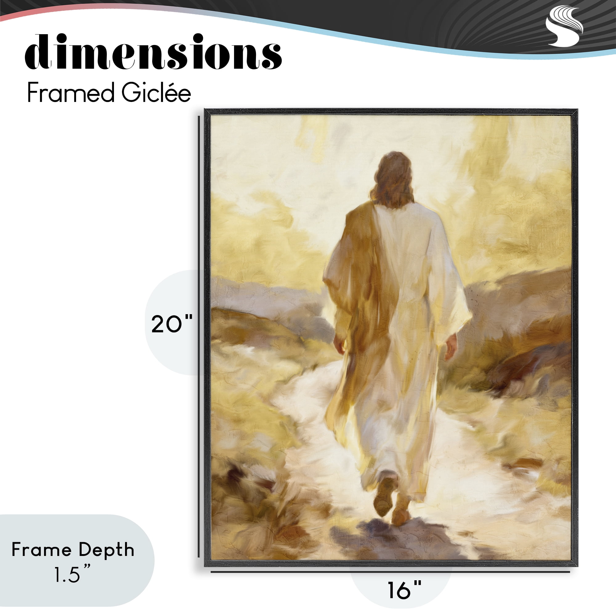 Stupell Industries Walk By Faith Sunset Black Framed Giclee Art, design by Kim Allen