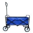 thumbnail image 5 of Grocery Wagon with Wheels Collapsible Cart, SEGMART Wagon for Groceries Foldable Wagon, Folding Wagons and Carts with Cup Holder & Adjustable Handle, Beach Wagon for Sand Park Camping, Blue, H862, 5 of 15