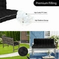thumbnail image 5 of SDJPOI 2-3 Seater Porch Swing Replacement Cushion, Thicken 4" Waterproof Outdoor Bench Cushions with Backrest for Outdoor Furniture (black，70in*40in）, 5 of 7