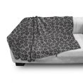 thumbnail image 3 of Stripe Soft Flannel Fleece Throw Blanket, Vintage Pattern of Simplistic Design Flowers on Striped Background, Cozy Plush for Indoor and Outdoor Use, 50" x 60", Charcoal Grey White, by Ambesonne, 3 of 6
