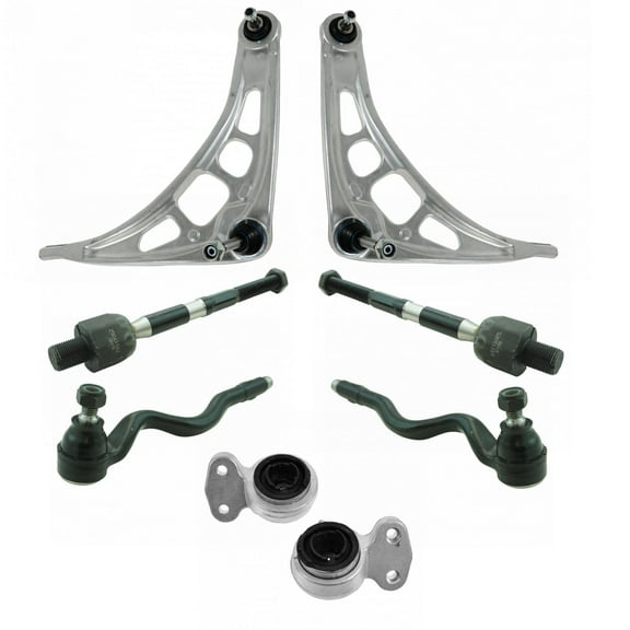 TRQ Front Control Arm Ball Joint Bushing Tie Rod End Steering Suspension Kit 8pc PSA64792 Fits select: 2001-2006 BMW 325, 2003-2005 BMW Z4