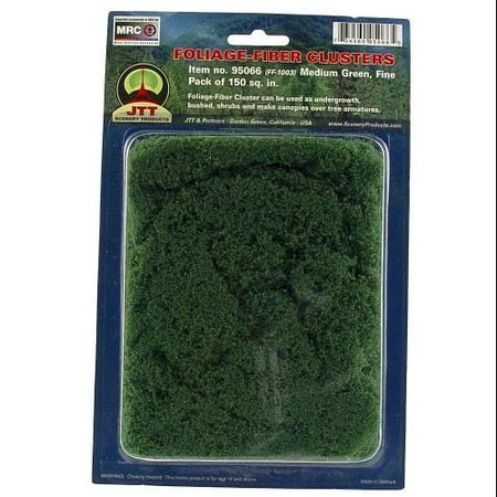 Foliage Fiber - JTT Landscaping Material - Foliage Fiber Clusters, Medium Green, Fine