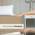 thumbnail image 3 of CGK Linens Extra Deep Pocket Single Fitted Sheet Only - Queen Size Wrinkle-Resistant & Comfy Bottom Sheet, Fits 18"-24" Mattresses, Beige, 3 of 7