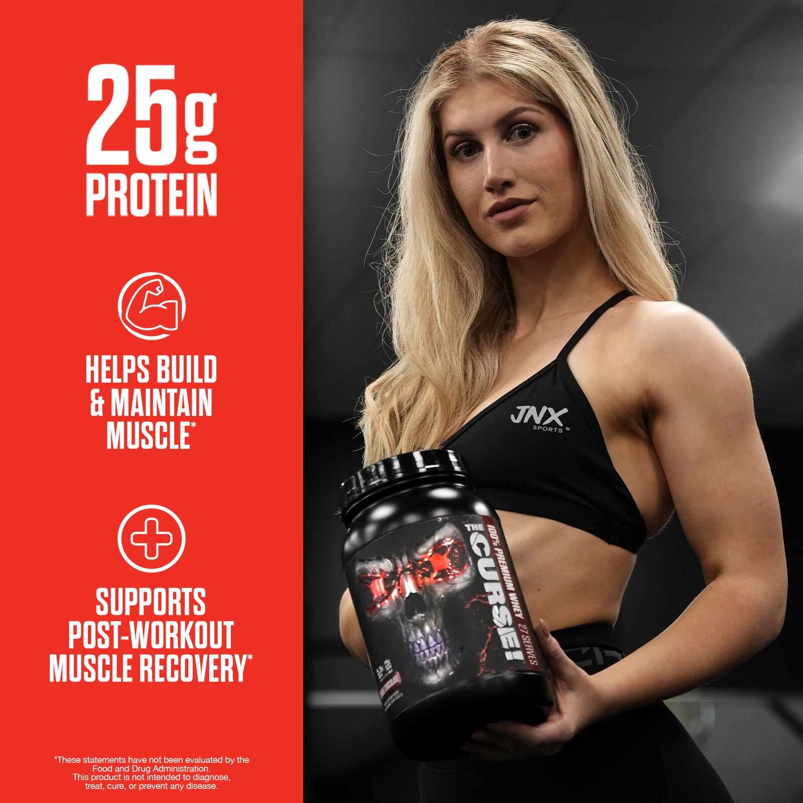 JNX Sports® The Curse! Ultra Premium Whey Protein Powder Double Chocolate, Whey Protein Isolate Blend, 25g Protein per Serving, 5 lb