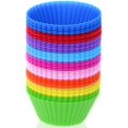 thumbnail image 1 of Forros de Silicona para Magdalenas, 45 Piezas Forros de Silicona Reutilizables para Hornear, Forros Antiadherentes para Tazas de Muffins para Bolas de Pastel, Muffins, Muffins y Dulces, Colores Brillantes Surtidos-- Sailing  Electrónica, 1 of 5