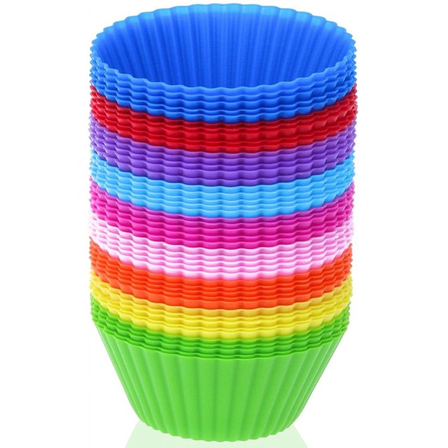 Forros de Silicona para Magdalenas, 45 Piezas Forros de Silicona Reutilizables para Hornear, Forros Antiadherentes para Tazas de Muffins para Bolas de Pastel, Muffins, Muffins y Dulces, Colores Brillantes Surtidos-- Sailing Electrónica