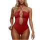 thumbnail image 1 of Trajes de baño de una pieza para mujer, conjuntos de bikini sin espalda con tirantes ajustables a la moda de color sólido para mujer, traje de baño para mujer, 1 of 5