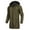 Olive Green, variant on COOFANDY Men's Long Raincoat With Hood Rain Jacket Men Waterproof Jackets With Pockets