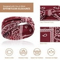 thumbnail image 4 of Wide Headbands for Women Boho Knotted Head Wraps Turbans Non Slip Bandana Headbands Sport Yoga Workout Stretchy Hair bands,Pack of 6, 4 of 8