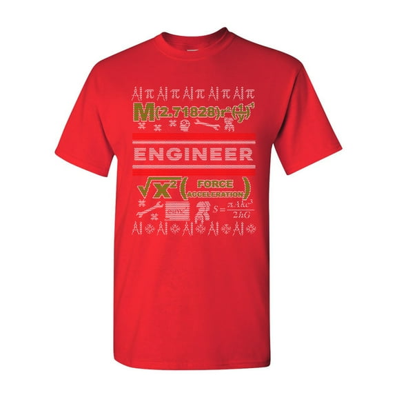 Engineer Math Mathematics Ugly Christmas Funny Humor DT Adult T-Shirt Tee