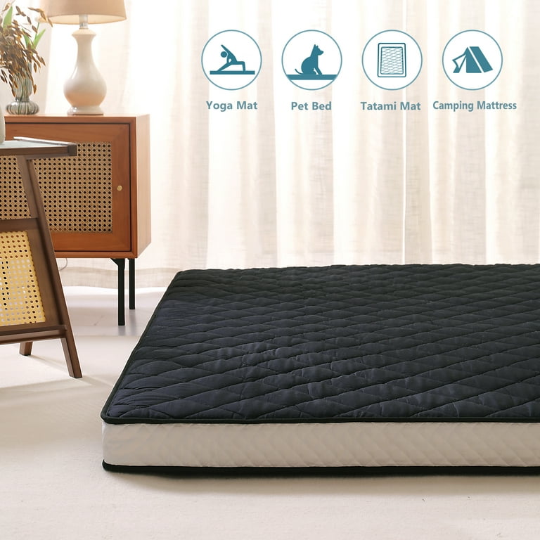 SLSY Futon Mattress, Extra Thick Padded Japanese Floor Mattress Quilted Bed  Mattress Topper, Folding Floor Lounger Sleeping Pad Guest Bed