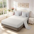 thumbnail image 3 of Manfei Modern Checkered 7-Piece Twin Bedding,Geometric Plaid Bedding Comforter Set,Gray White,Light Gray Reversible, 3 of 7