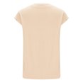 thumbnail image 5 of ZyeKqe Womens Cap Sleeve Shirts Casual V Neck Top Solid Color T Shirts Loose Fitting Tees Top Blouses, 5 of 6