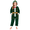 Army Green, variant on Kids Christmas Romper Girls Elf Fleece Onesie Long Sleeve Zipper Jumpsuit Winter Warm Playsuit for Xmas Party