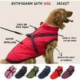 thumbnail image 4 of LOUQIBINE Furry King 3-in-1 Dog Winter Coat with Harness, Waterproof Windproof Warm Fleece Lined Jacket for Small Medium Large Dogs, 4 of 6