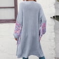 thumbnail image 4 of QUYUON Cardigan Sweaters for Women Deals Long Sleeve Open Front Cardigan for Women Polyester Lightweight Cardigan Cardigan Jacket Style Q-9339 Fall Cardigan Sweater Outerwear Coat Gray L, 4 of 9