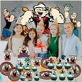 thumbnail image 2 of Popeye Plates Birthday Supplies Decorations Decor Backdrop Banner Cake Topper Fans, 2 of 6