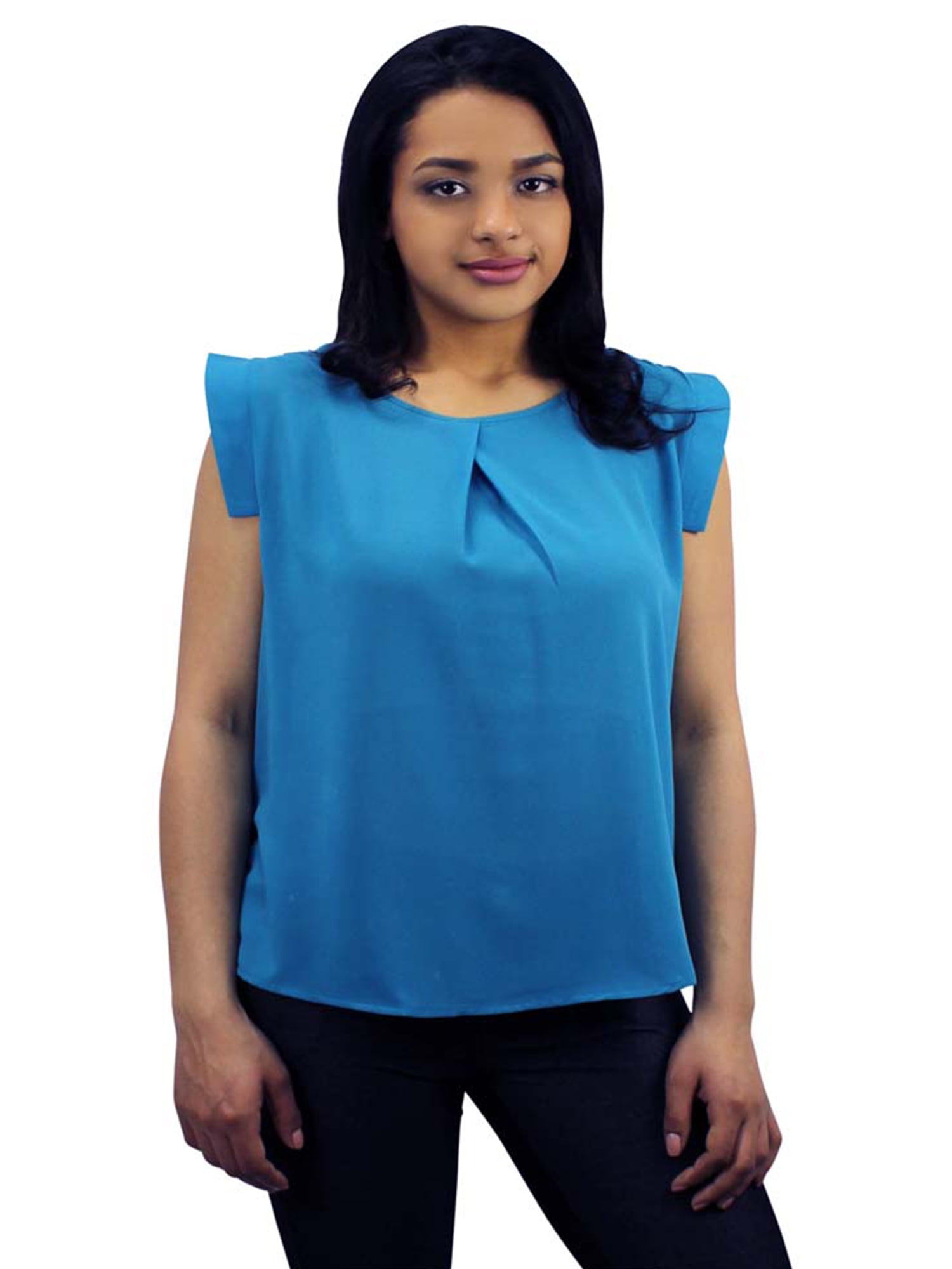 turquoise chiffon blouse