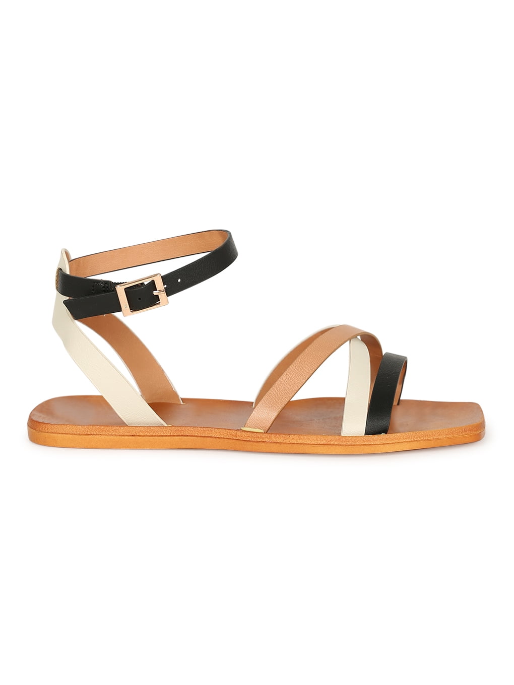 square toe flat sandals
