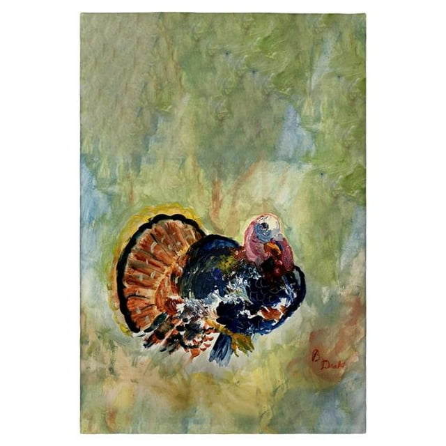 Betsydrake GT1165 20 x 20 in. Colorful Turkey Guest Towel