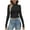 Black, variant on Spring Tops for Women Womens Tops Plus Size Fall Fashion Long Sleeve Stretch Slim Fitted Ribbed T-Shirt Blouse Solid Basic Tops