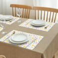 thumbnail image 3 of Set of 4 Cute Lemon Placemats, Durable Flax Linen Dining Table Mats, Wrinkle Free Heat Resistant with Fresh Yellow Citrus Fruit Pattern for Modern Summer Table Setting, 3 of 6