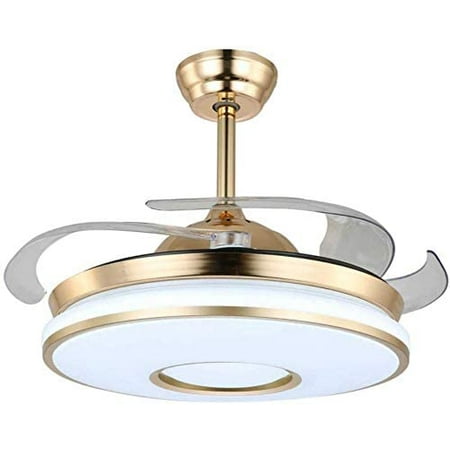 

FETCOI Gold Modern LED Ceiling Fan Lights Dimmable Chandelier Fan with Remote for Bedroom