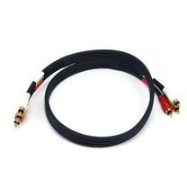 Monoprice Video/Audio Coaxial Cable - 3 Feet - Black | 3 x RG59U Male to Male Gold plated RCA connectors